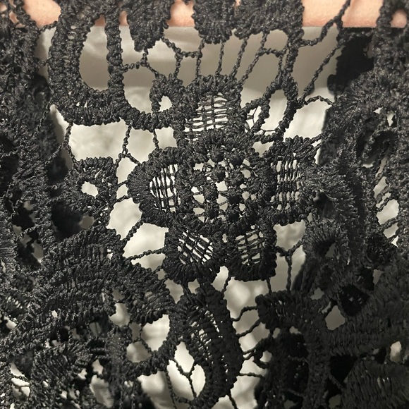 Eloquii Elegant Black Lace Crochet Romper - Picture 4 of 7